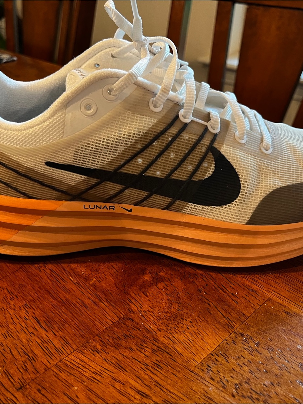 Nike White and Black Running Sneaker